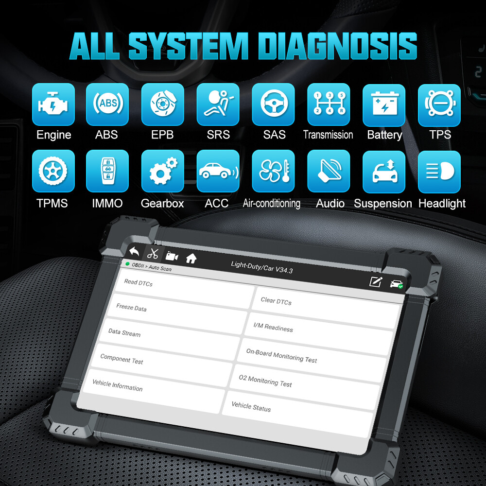 ANCEL X7 Full System Bidirectional OBD2 Scanner Car Diagnostic Tool ECU Coding
