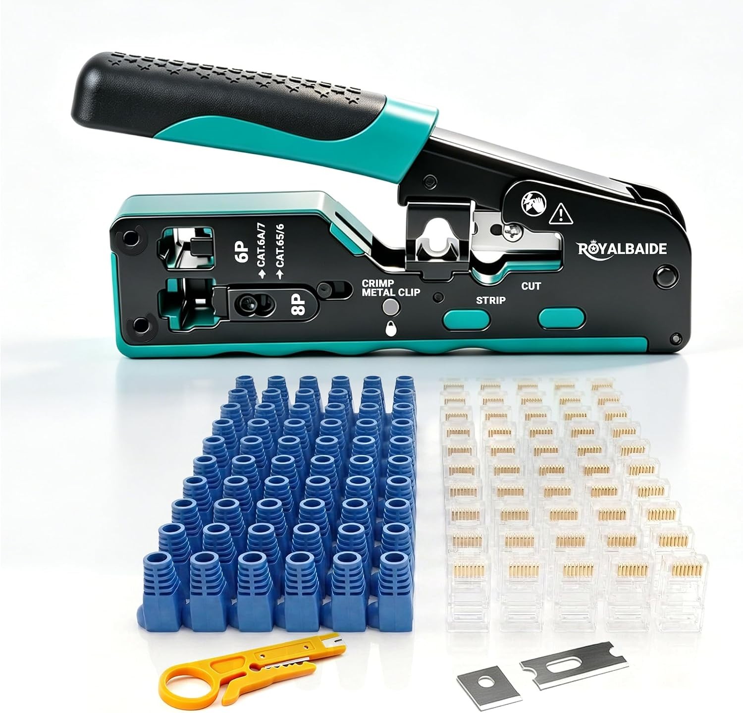 All-In-One Modular Ethernet Crimping Tool Cat5 Cat6 Cat7,Crimper Tool Kit