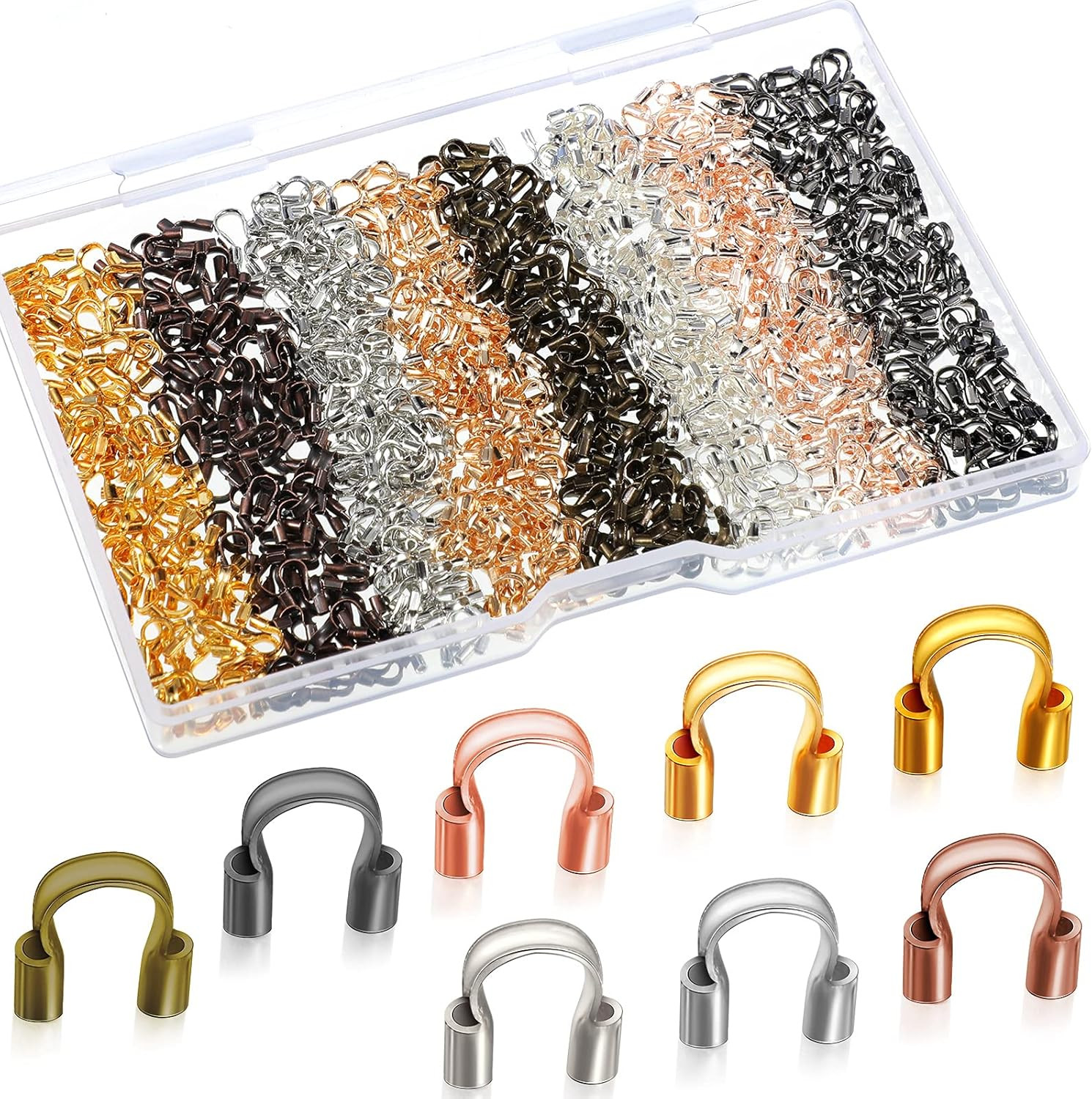 Brass Wire Guardian U-Shape Cable Protector Wire Guard Loops for Earring Bracele