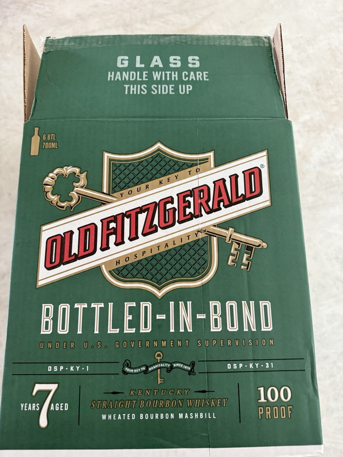 Old Fitzgerald Bottled In Bond Empty Box