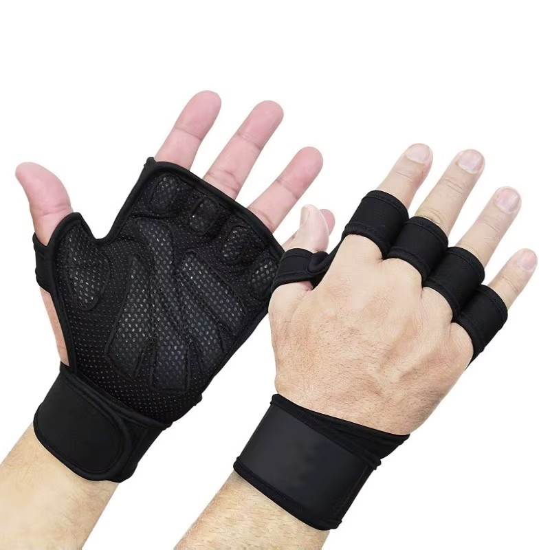 Weightlifting Fitness Gloves with Wrist Support Men Women Gym Workout Gloves