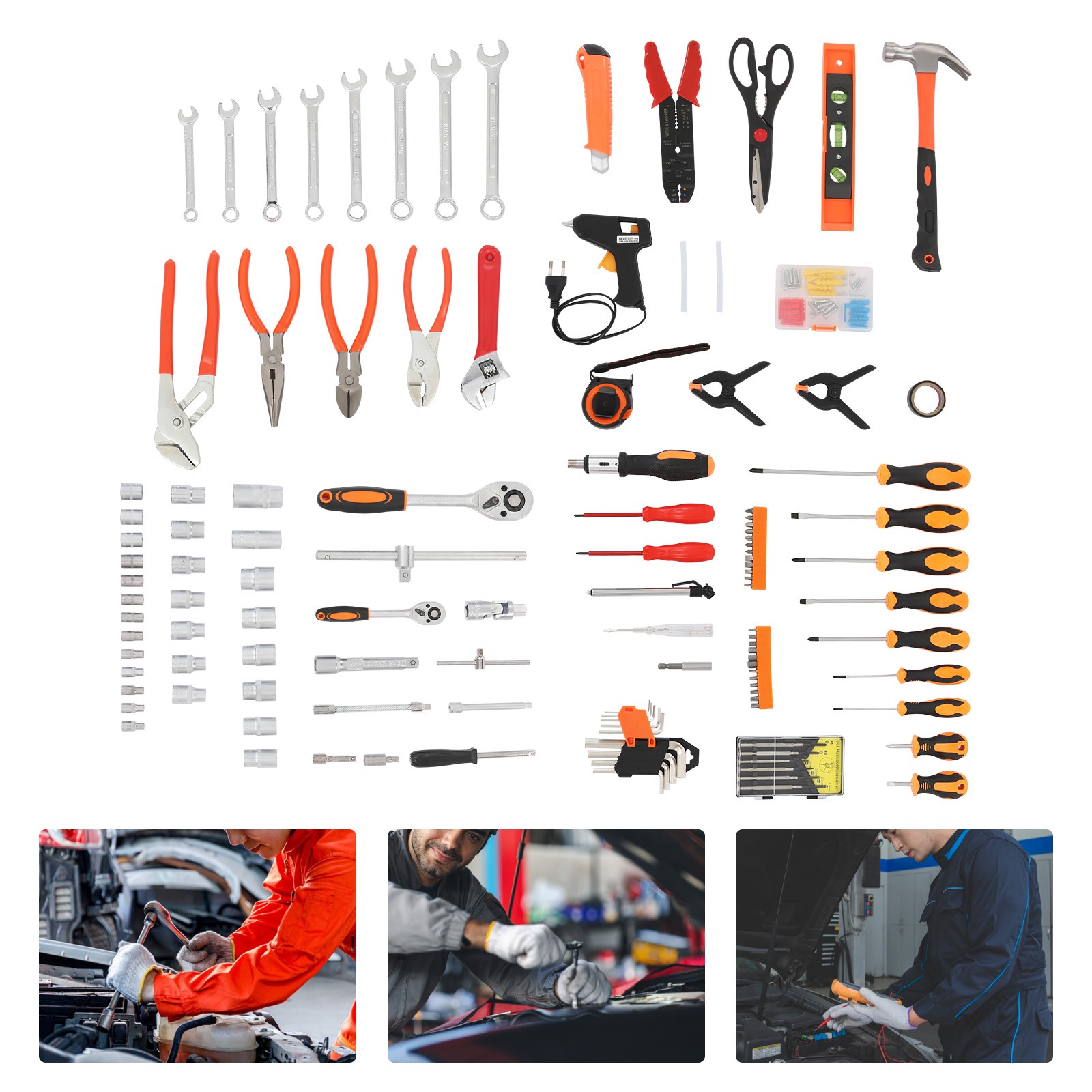 Trolley Case Tool Box Set Household Hand Tool Kit Mixed Hand Tool Kit 187pcs