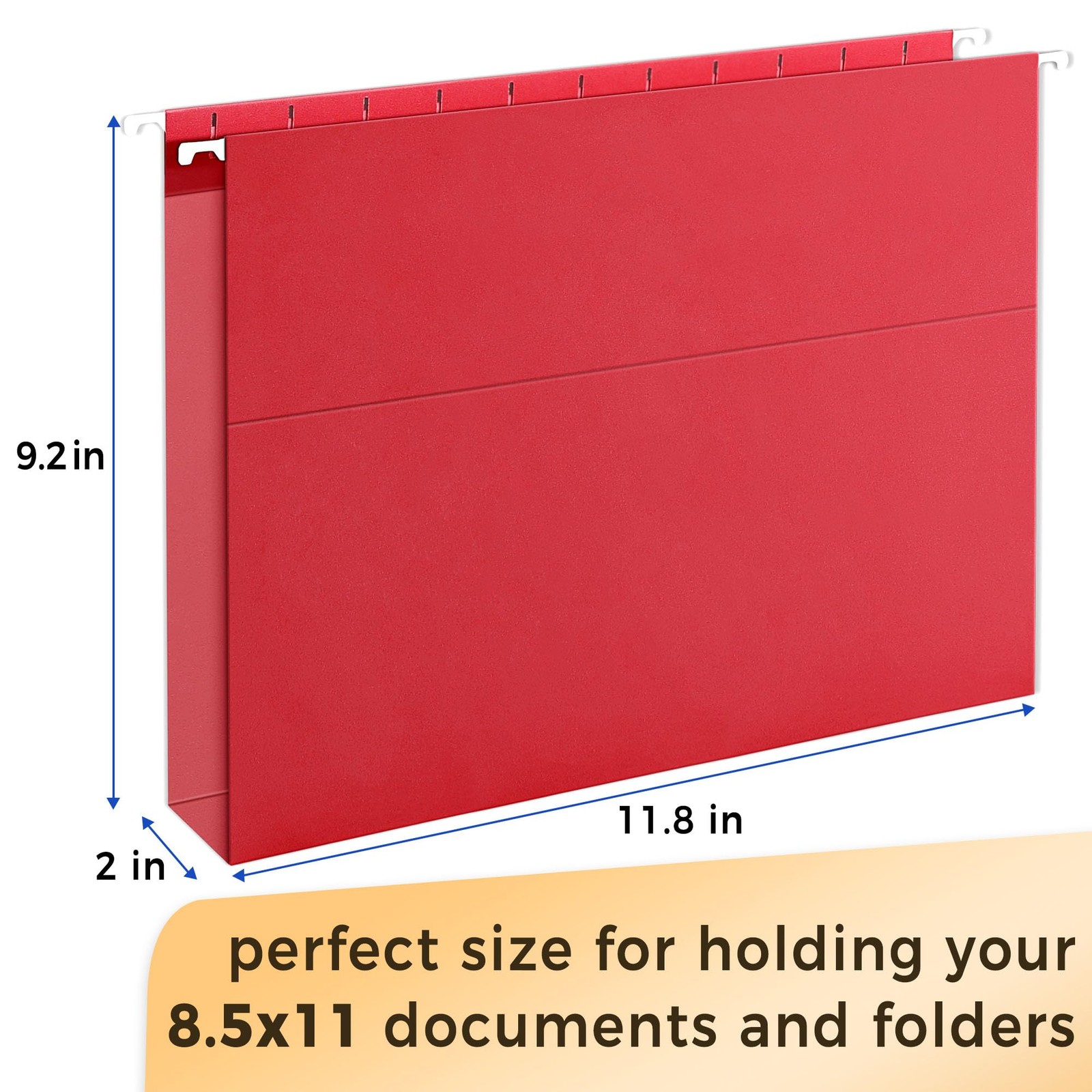 Hanging File Folders Extra Capacity 2 Inch Expansion Assorted 25 Pack