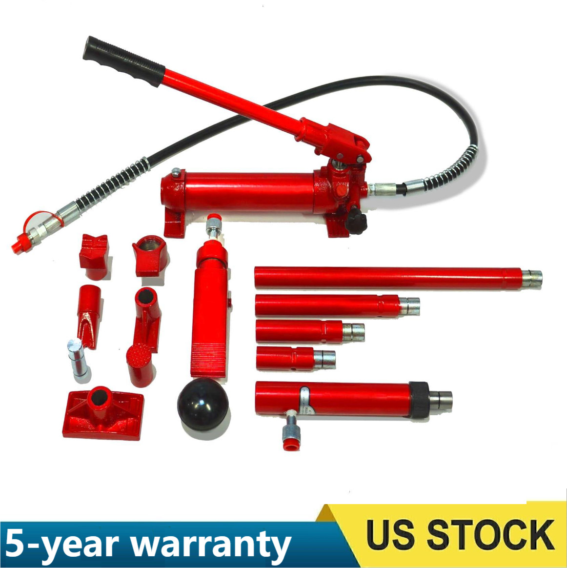 4 Ton Porta Power Kit - 15-pcs Hydraulic Ram Auto Body Frame Repair 8000 lbs