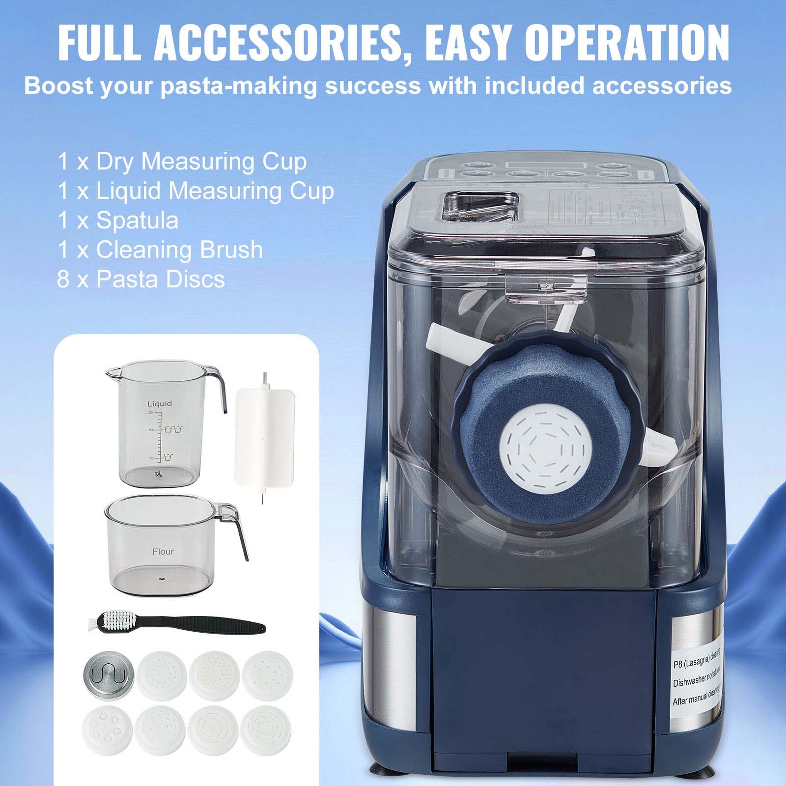 Uimoso Electric Pasta Maker Roller Automatic Noodle Machine with 8 Shape Options