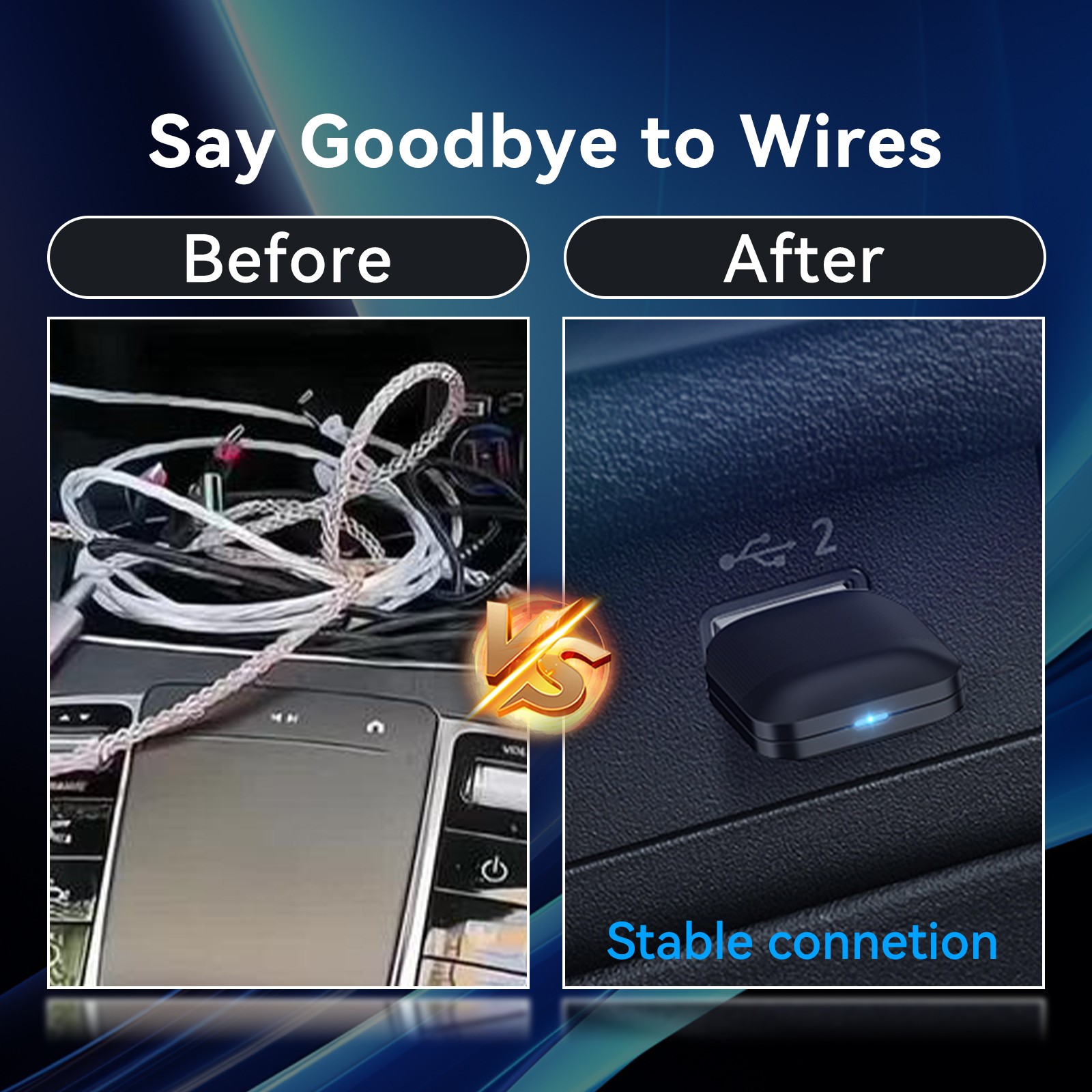 2 In1 Wireless Carplay&Android Auto Box Wired To Wireless Carpay Mini Adapter