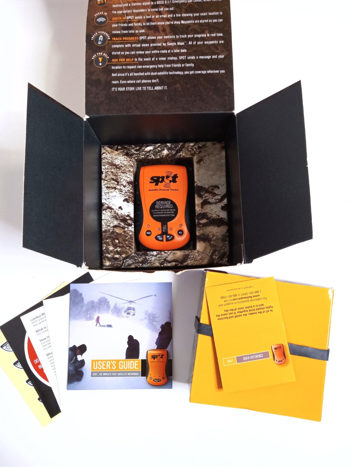 Spot Satellite Personal Tracker Handheld GPS Hunting Hiking Child & Life Safety
