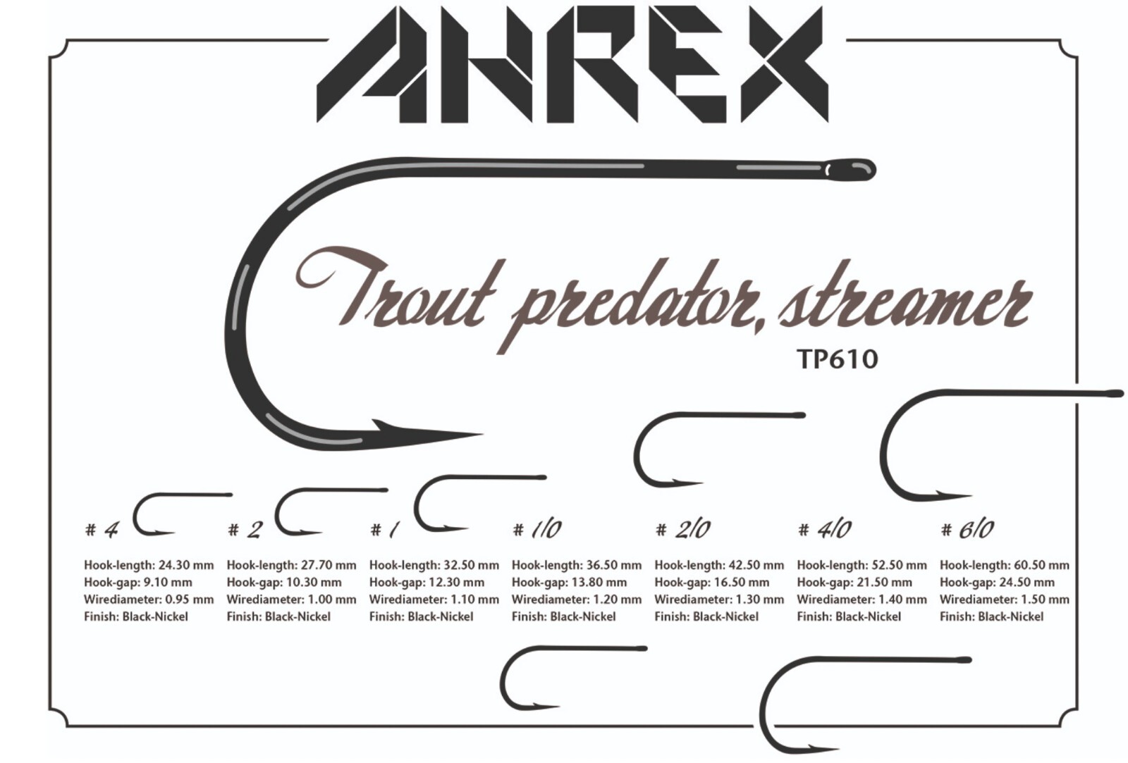 AHREX TP610 HOOK - Fly Tying Trout Predator Articulated Streamer Hooks 12 Pack!