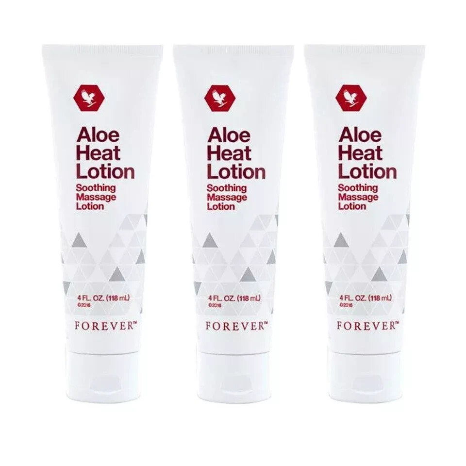 Forever Living Soothing Massage Lotion Aloe HEAT LOTION 118ml Pack of 3