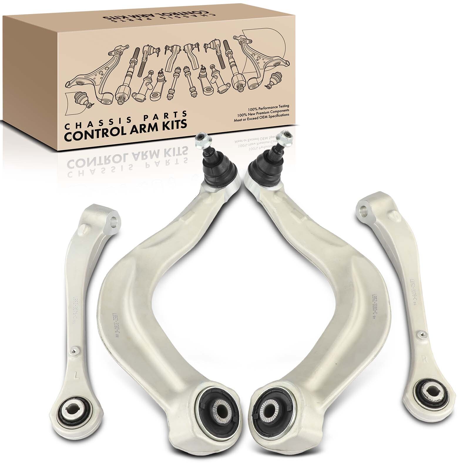 4Pcs Front Lower Control Arm w/ Ball Joint for Ford Explorer 2020-2023 2.3L 3.0L
