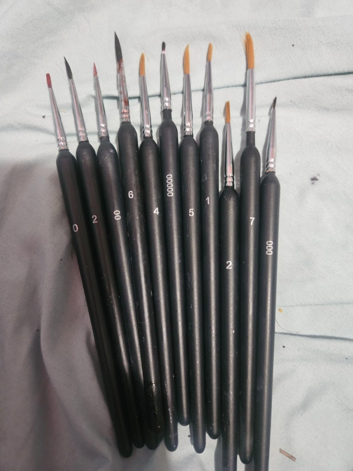 11 Pack Soft-Bristled Detail Outlining Brushes, Miniature Detail Paint Brushes
