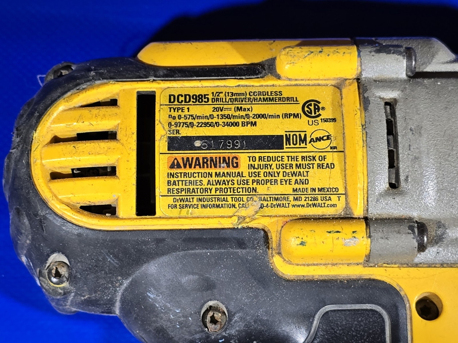 DeWalt Cordless Drill & Cordless Impact Driver (TOOLS ONLY)