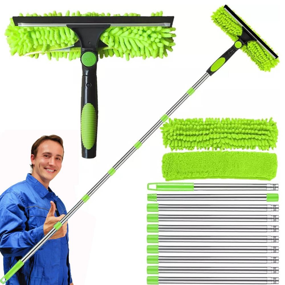 Telescopic Window Cleaner Equipment Extendable Glass Cleaning Squeegee ╏