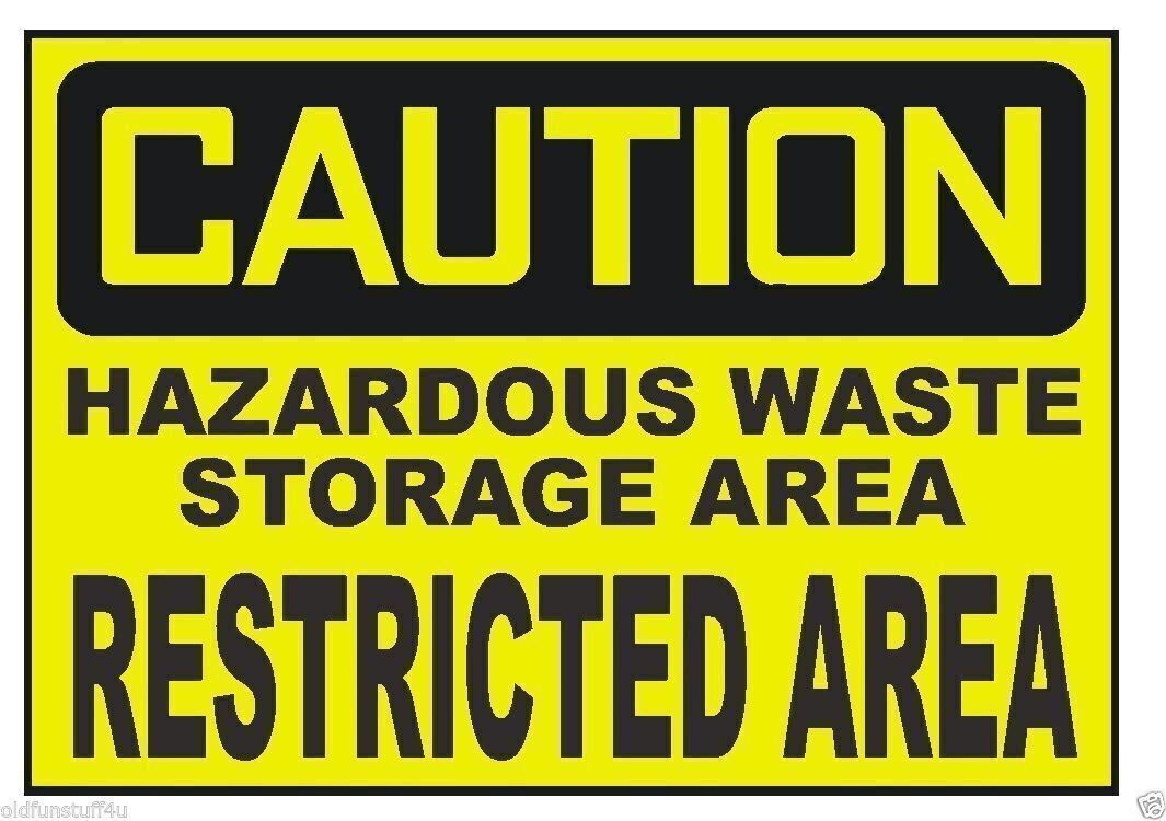 Caution Hazardous Waste Restricted Sticker Decal