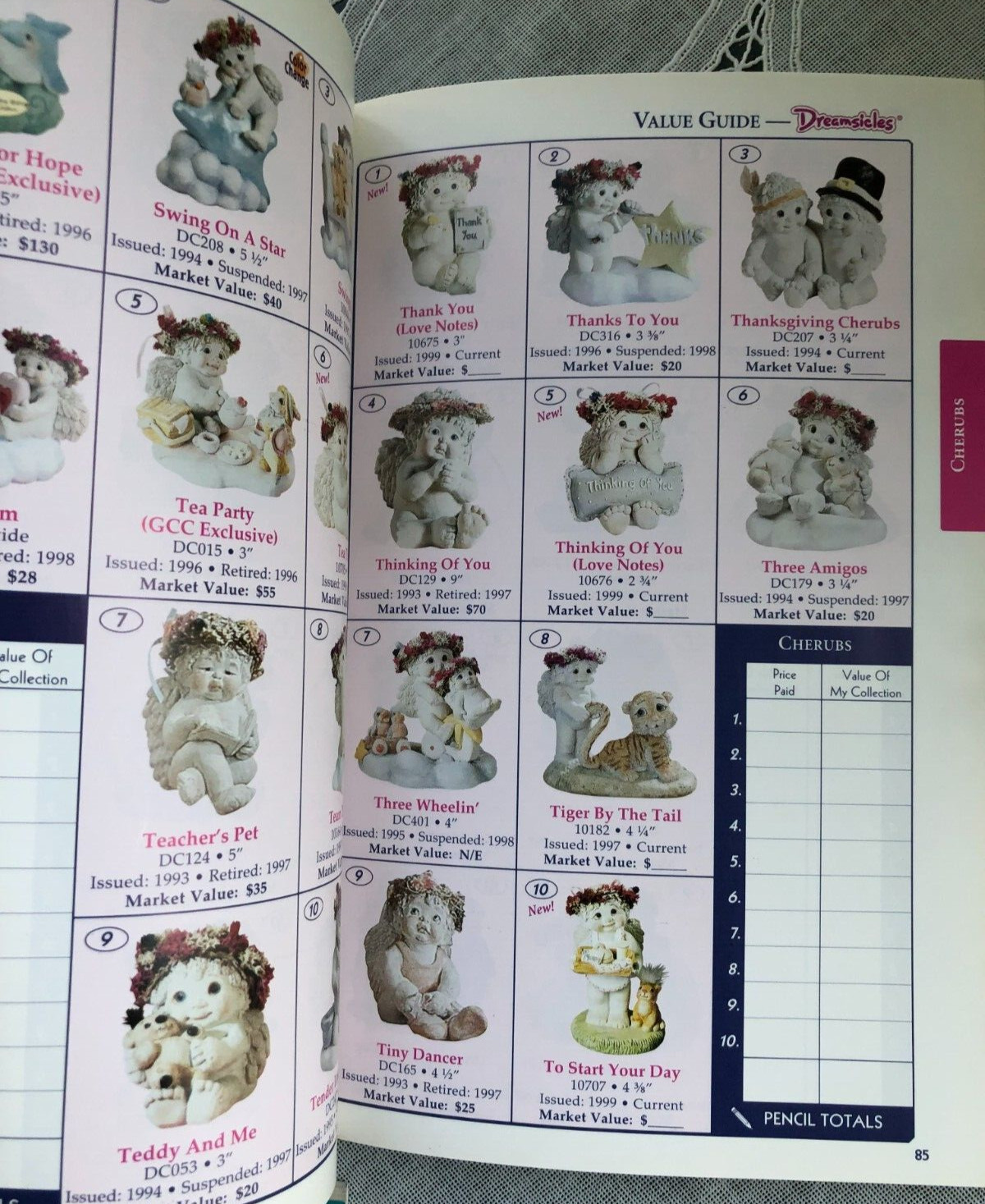 1999 COLLECTOR'S VALUE GUIDE - DREAMSICLES CLUB EDITION
