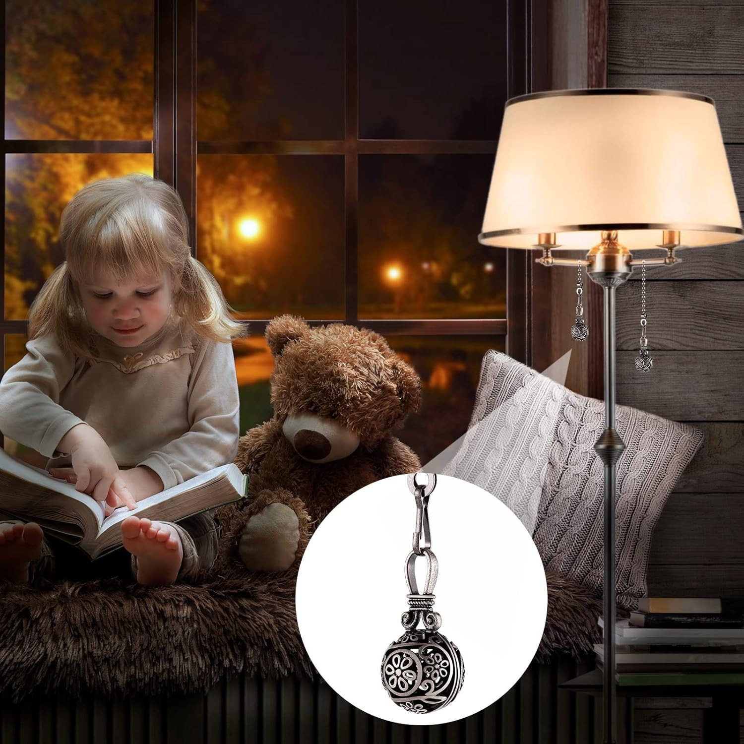 4 Pieces Ceiling Fan Pull Chain Vintage Hollow Fan Danglers Light Pull Chain Ext