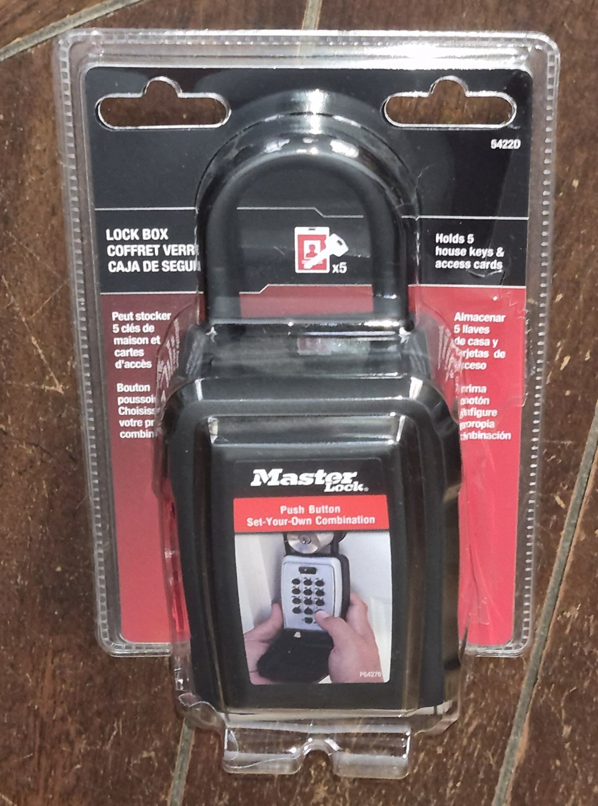 Master Lock ☆OPEN BOX☆ Portable Lock Box *Push Button Combination* - 5422D