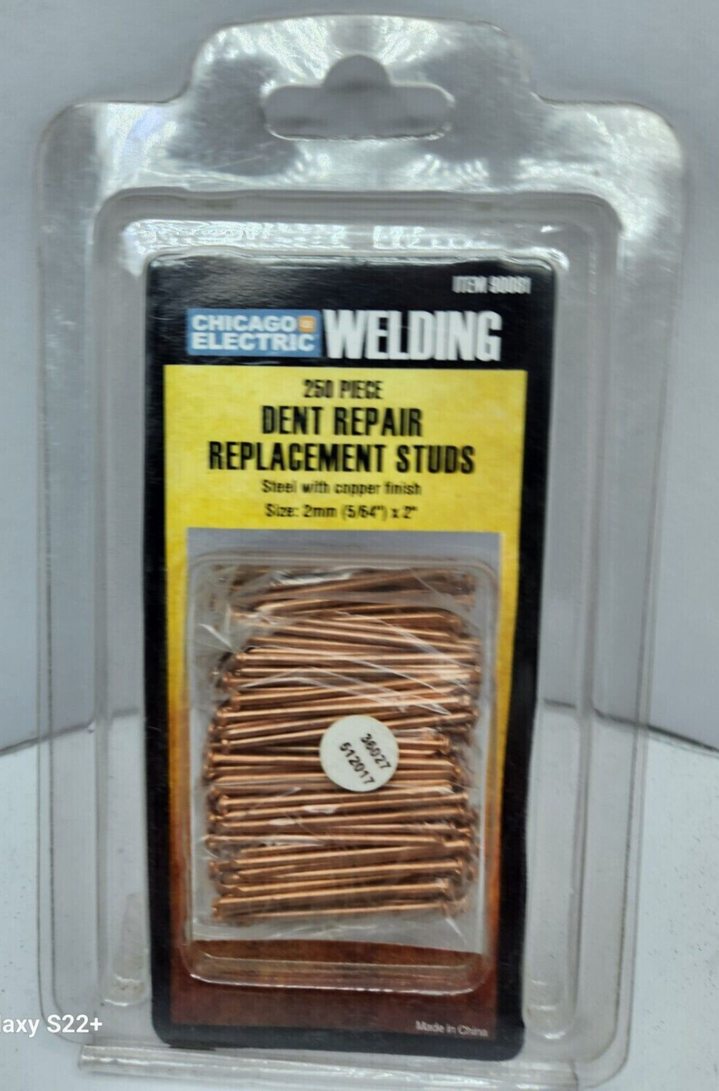 250 pieces Dent Repair Spot Welding Sheet Metal Stud Weld 2mm (5/64 in.) x 2 in