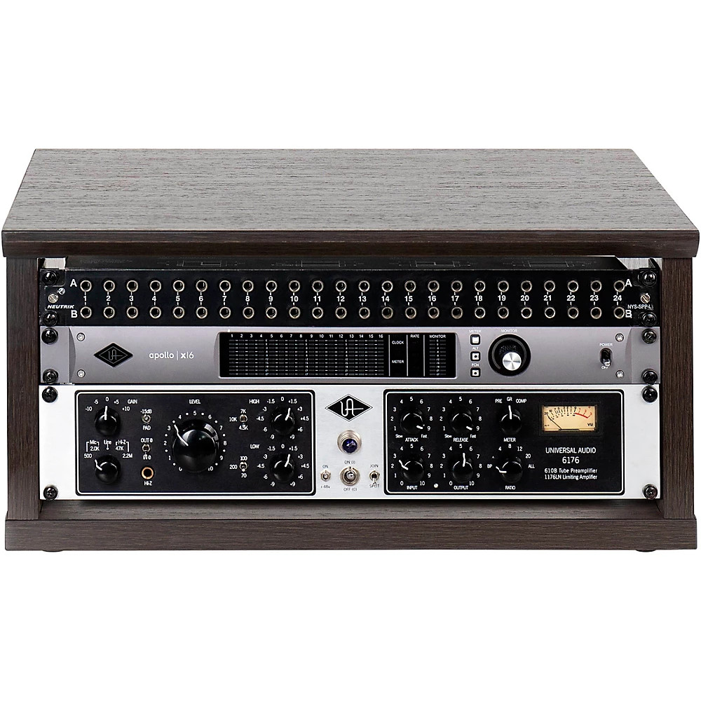 Gator GFW-ELITERK-4U Elite Furniture Desktop Studio Rack 4 RU Space Dark Walnut