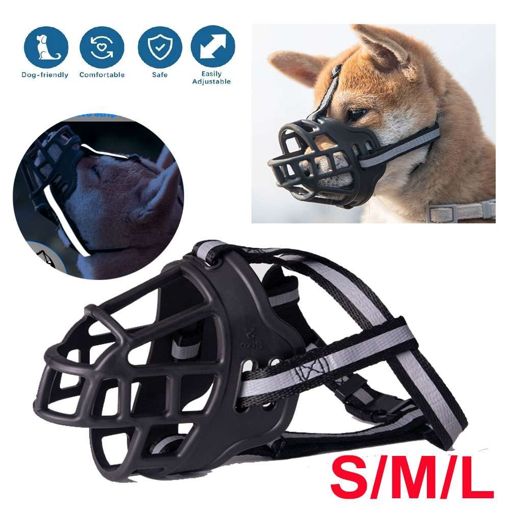 Adjustable Pet Dog No Bite Muzzle Cage Mouth Mesh Cover Anti Barking&Anti Chewin