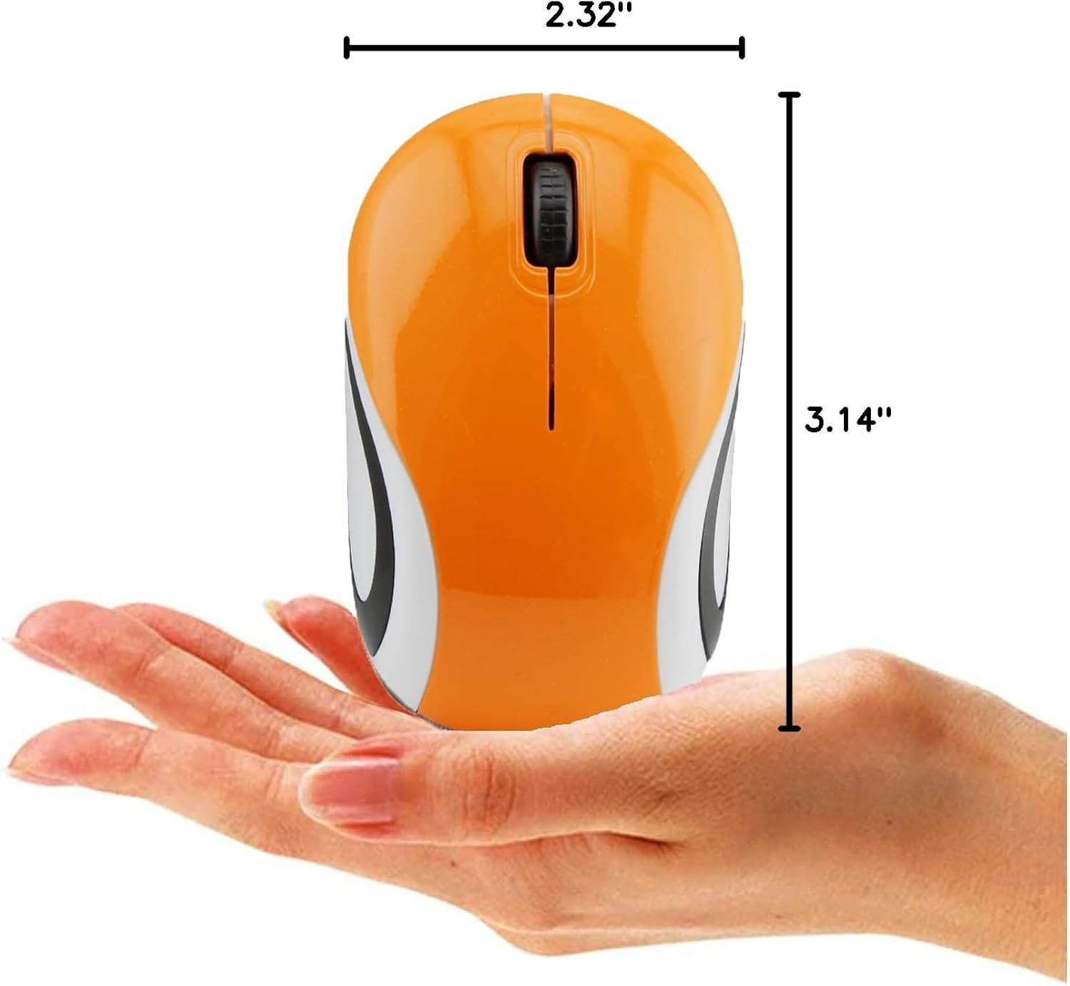 Wireless Mouse Cute Mini Computer Mouse for Laptop-Small Size Pocket Portable Co