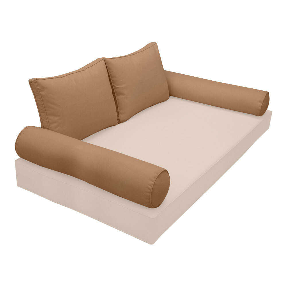 |SLIPCOVER ONLY| S1 Outdoor Bolster Backrest Pillow Covers Same Piped Crib AD104
