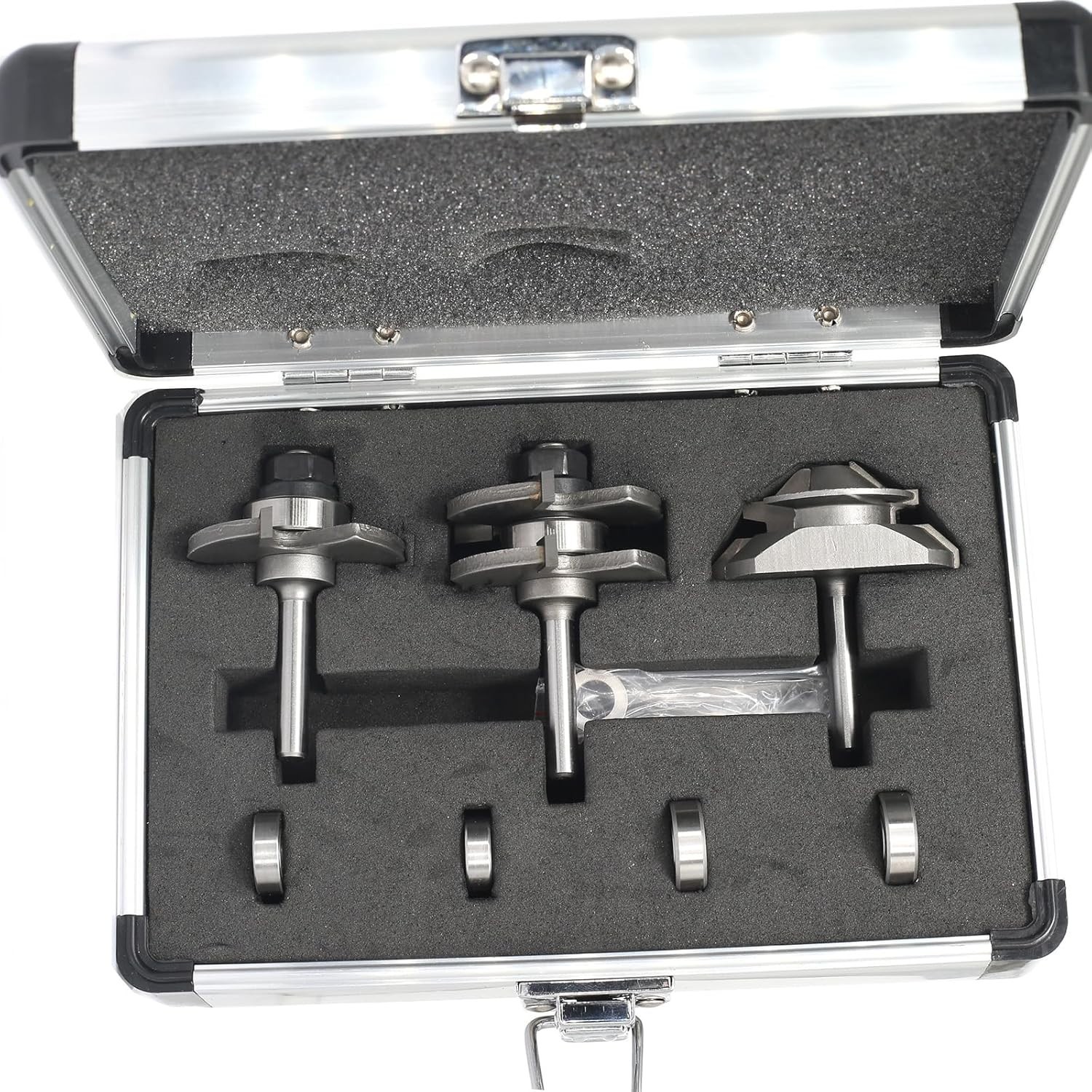 3Pc Tongue and Groove Router Bit Set 1/4 Shank,45 Degree Lock Miter Bit,3 Tee...