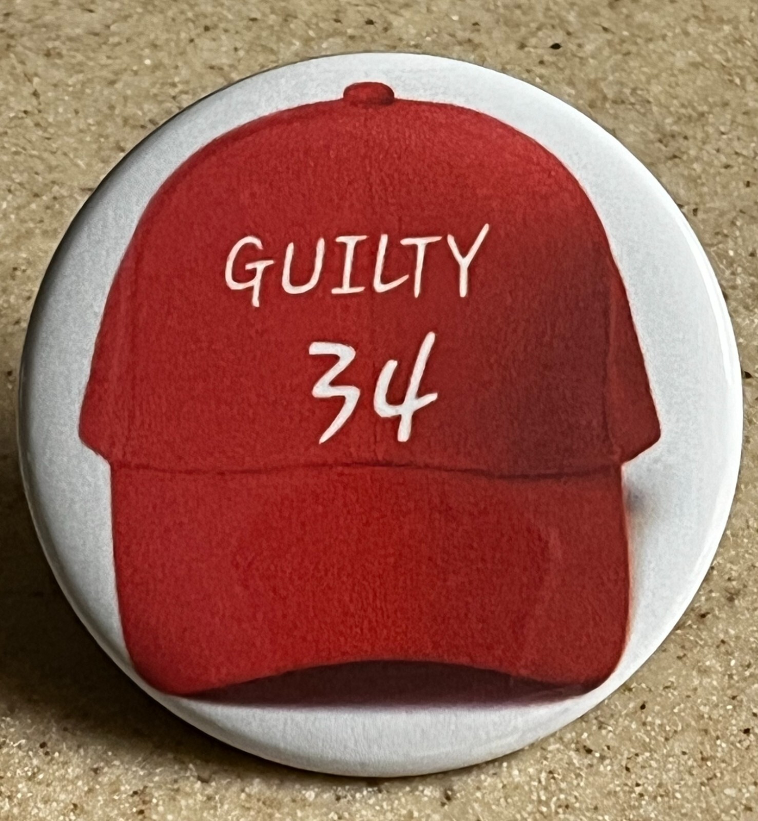Trump Hat Guilty Magnet , 2 1/4 inch