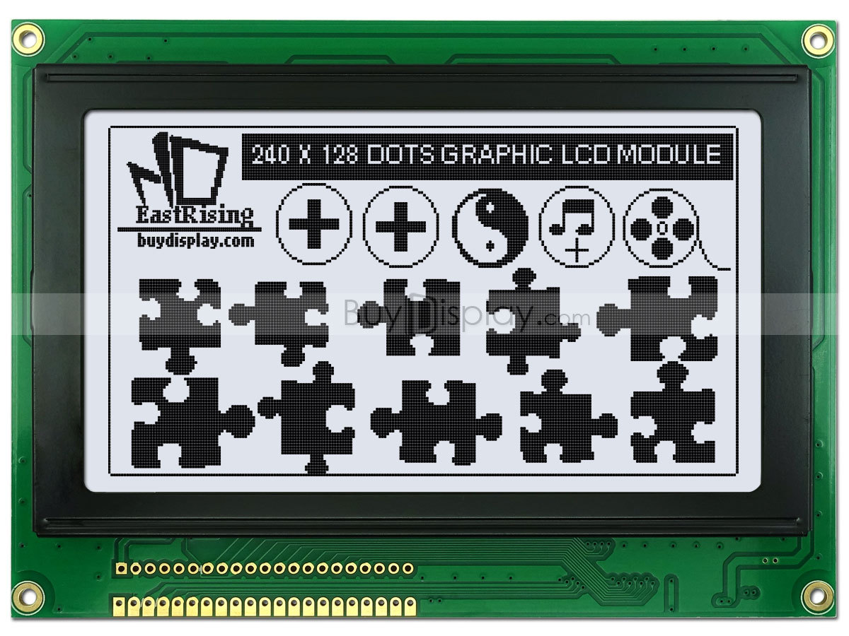 240x128 Graphic LCD Module Display,RA6963,T6963 Controller,Optional Touch Scree