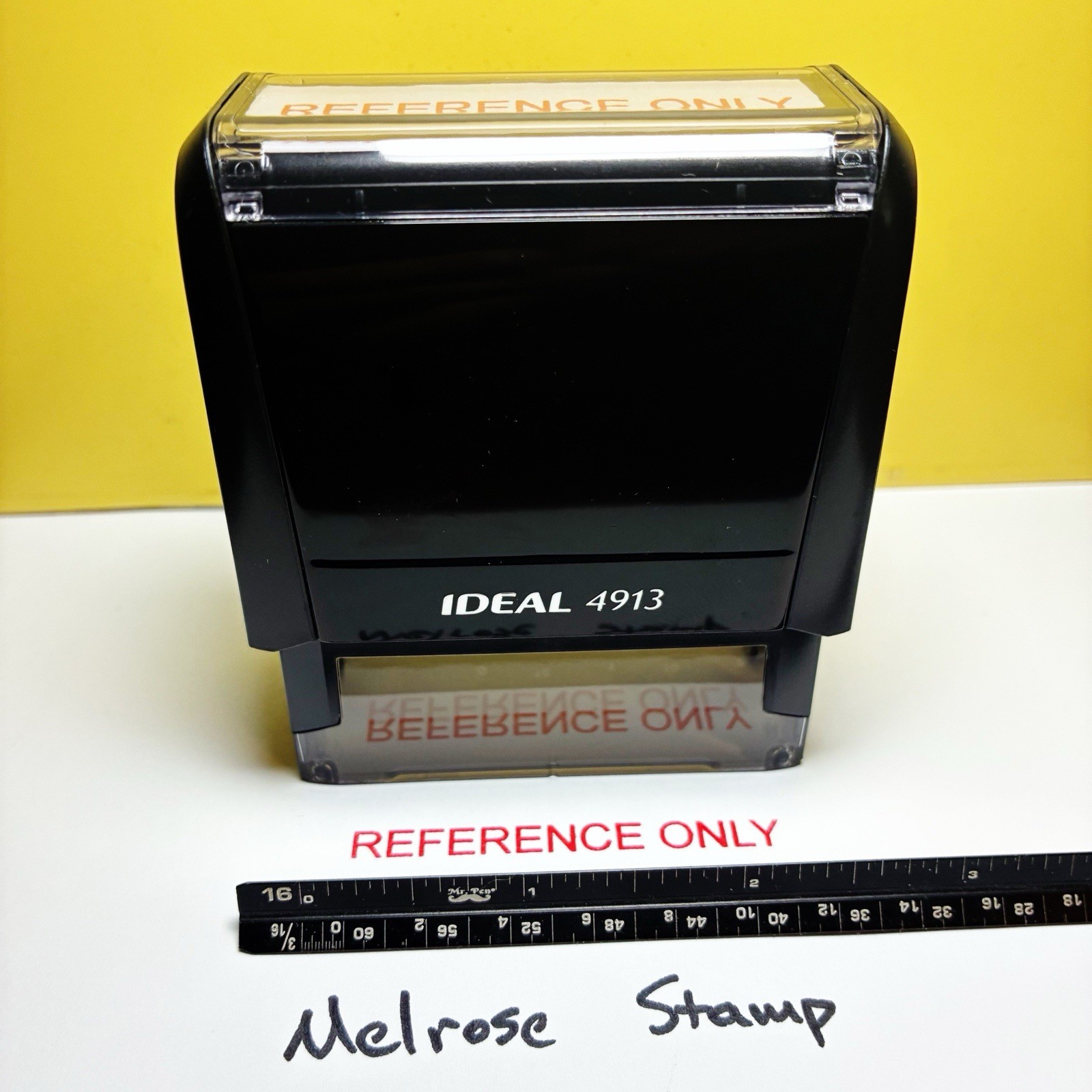 Reference Only Rubber Stamp Red Ink Self Inking Ideal 4913