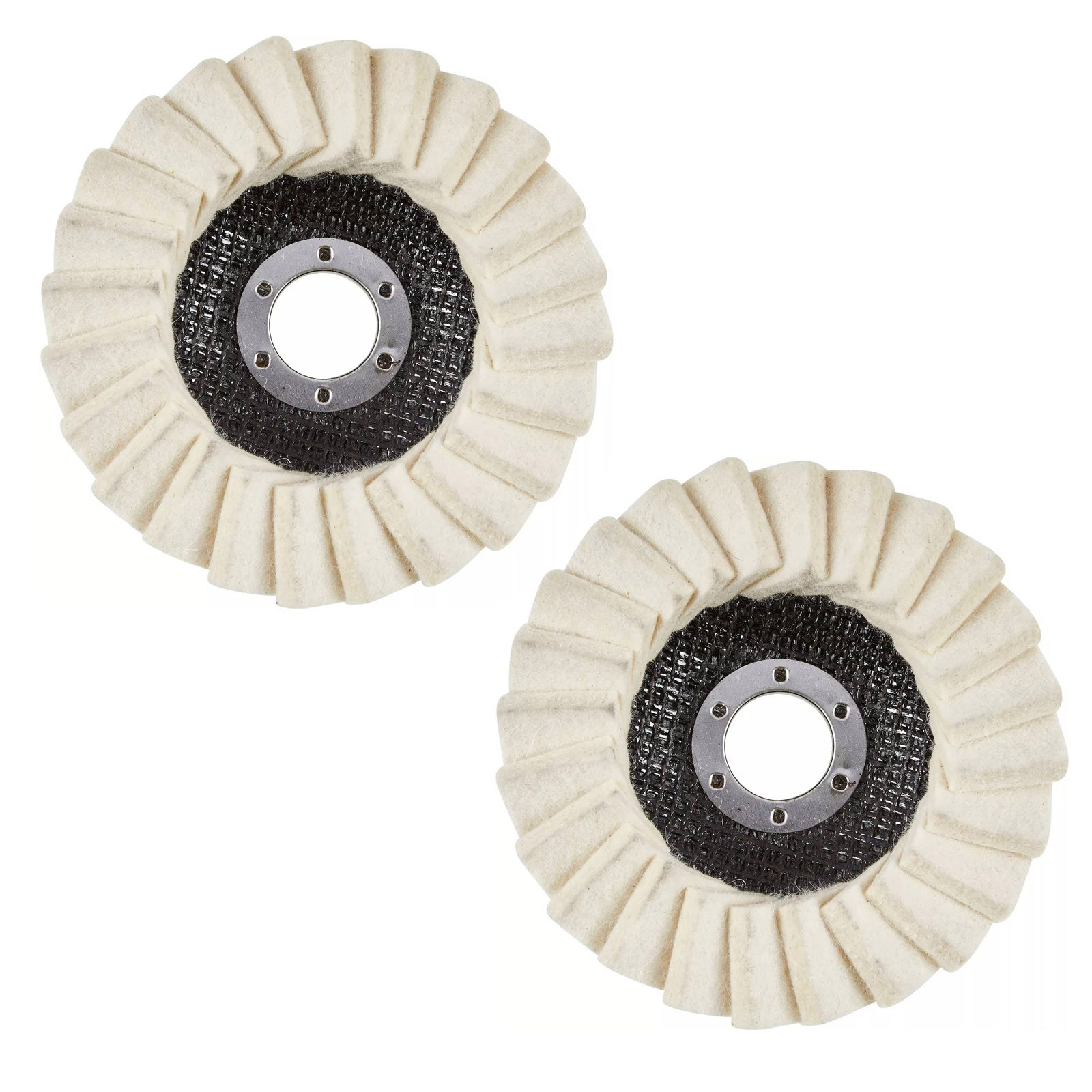 2Pcs 115MM Wool Finishing Wheel Buffing Pads For Metal Glass For Angle Grinder