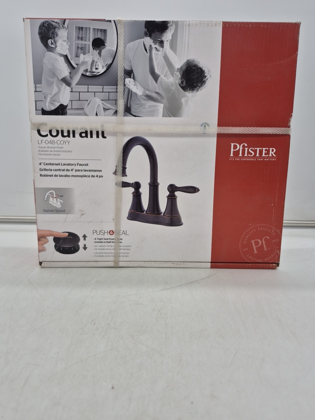 Pfister Courant 4 in. Centerset 2-Handle Bathroom Faucet in Tuscan Bronze