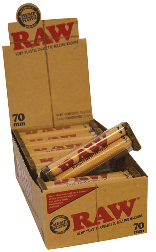 4x RAW HEMP ROLLING PAPER MACHINE ECO PLASTIC 70MM