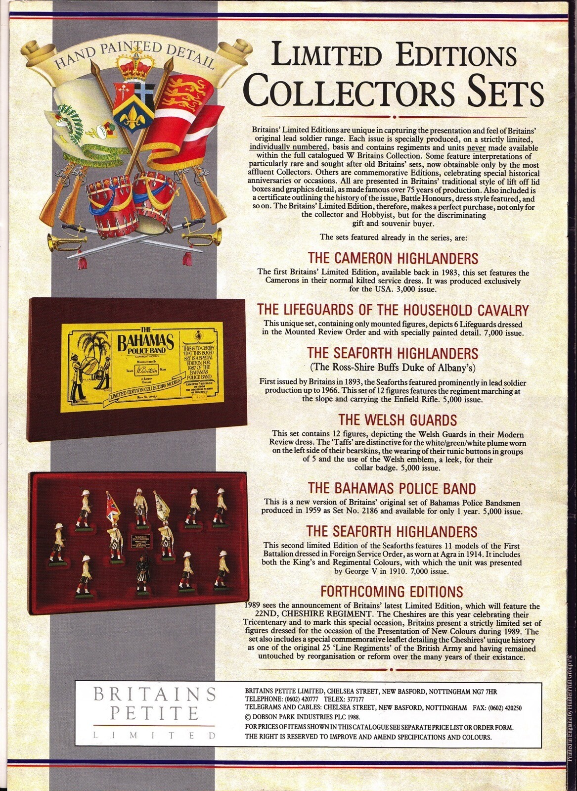 Britians, 1989 Catalog, All Metal Models