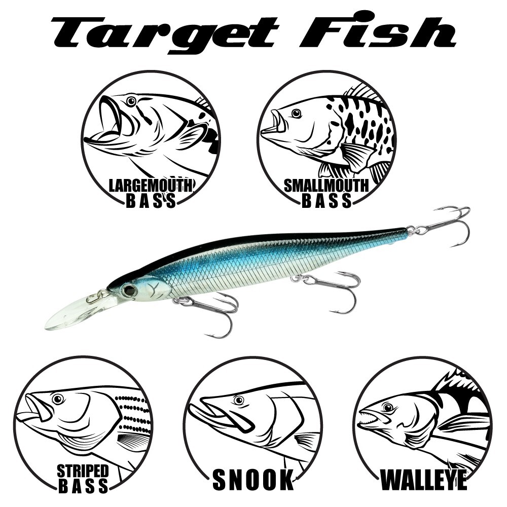 LUCKY CRAFT Lightning Pointer 100DD - 371 Bone Pro-Blue (1qty) Jerkbait