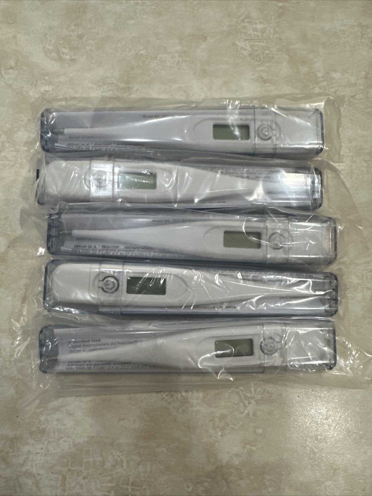 QTY 5 Digital Oral LCD Fever Thermometer For Adult, Baby, Kids New Never Used