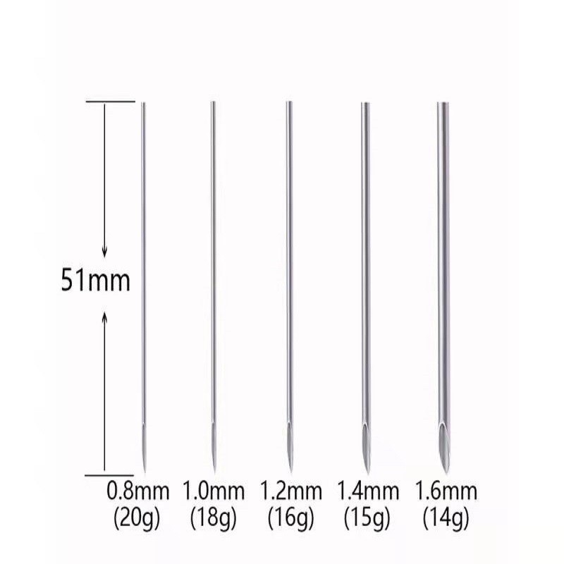 Medical Grade Piercing Needle Sterilized Safe Earring Ear Stud Tool Gift