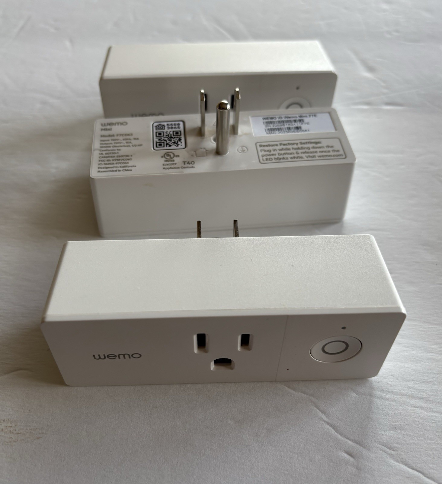 Belkin Wemo Mini F7C063 WiFi Smart Plug Set of 3
