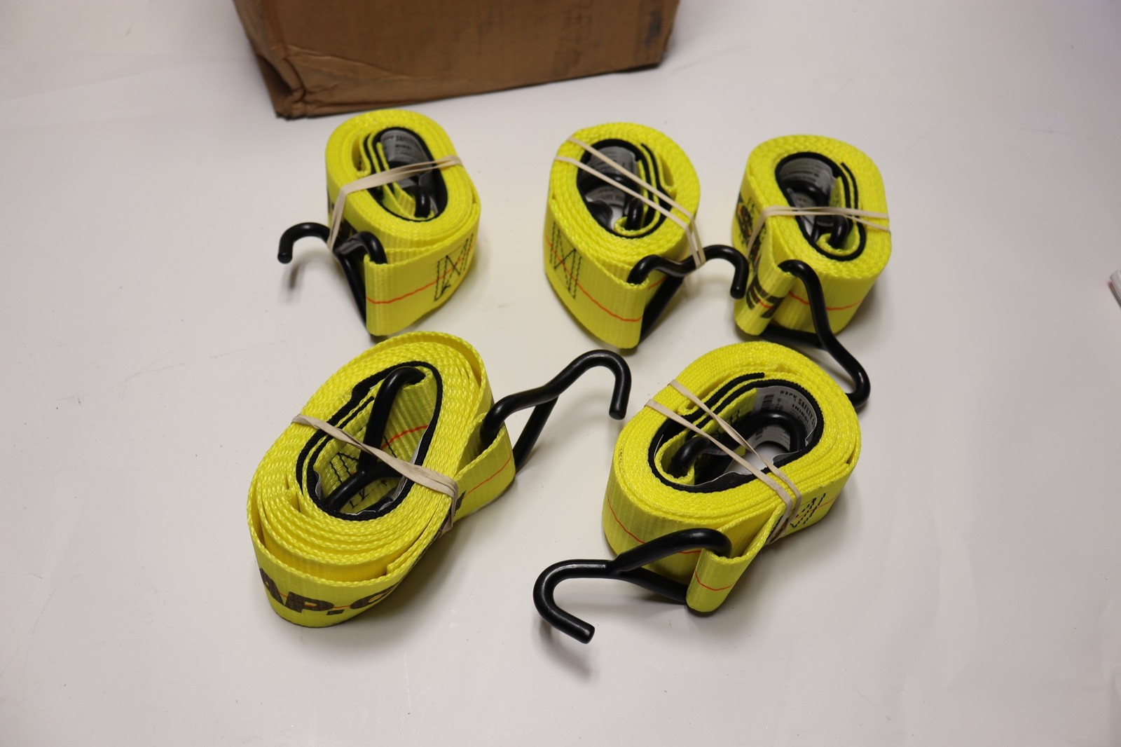 5 Pack Lot Andrian's Safety Solutions J-Hook 8.5' 102" Pallet Rack Safety Straps