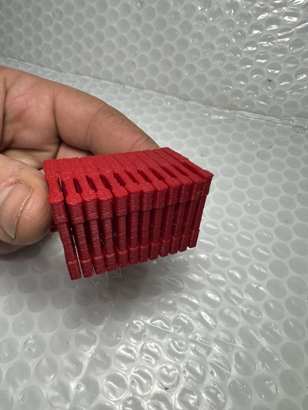 Custom Red Farmall international 3D printed front weights Bracket
