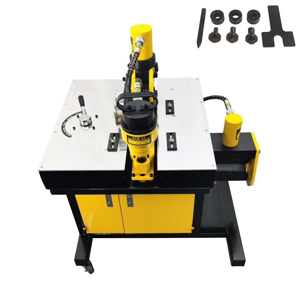 110V Electric Hydraulic 3 in 1 Cutter/Bender/Hole Puncher Busbar Processor