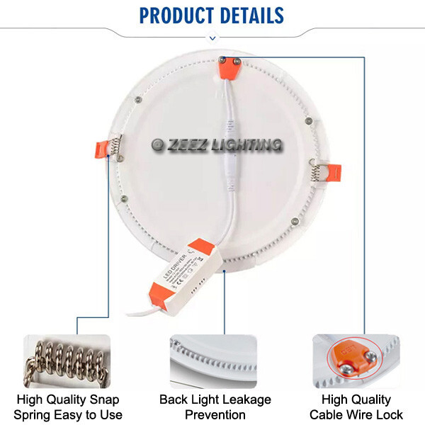 25W 11-Inch Square Cool White LED Recessed Ceiling Panel Light Canless Fixture