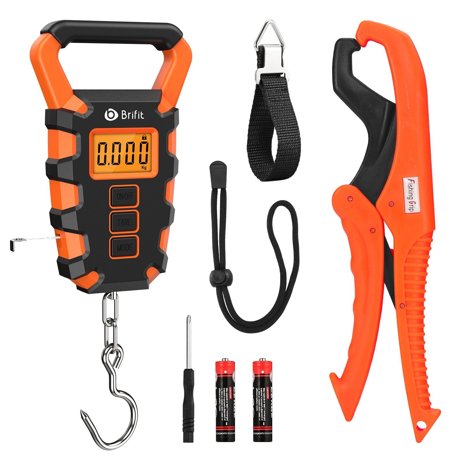 Digital Fishing Scale Fish Grip Ruler Waterproof Weighing Hanging Scale 50Kg/10g