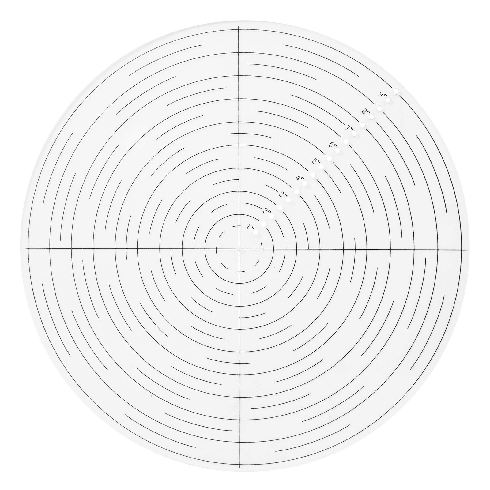 Fulton 10" Round Center Finder Woodworking Compass for Drawing Circles, Locat...