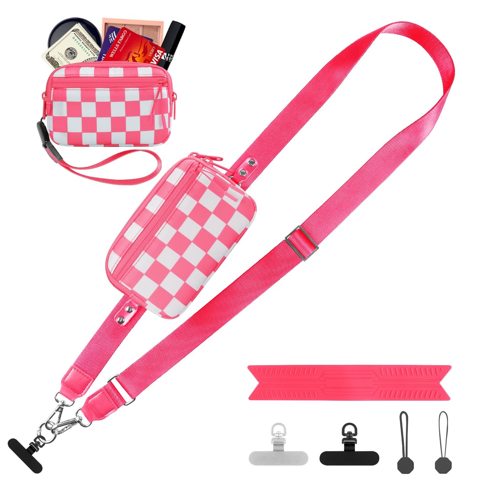 Yfwe Clip And Go Strap For Phone Wallet Crossbody Adjustable Phone Lanyard