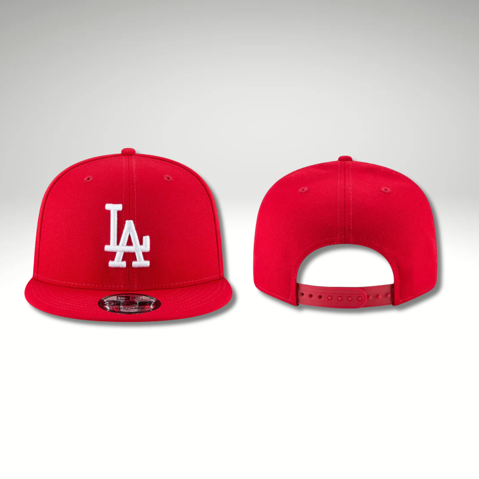New Era 9FIFTY Los Angeles Dodgers Snapback Hat Red Adjustable Cap