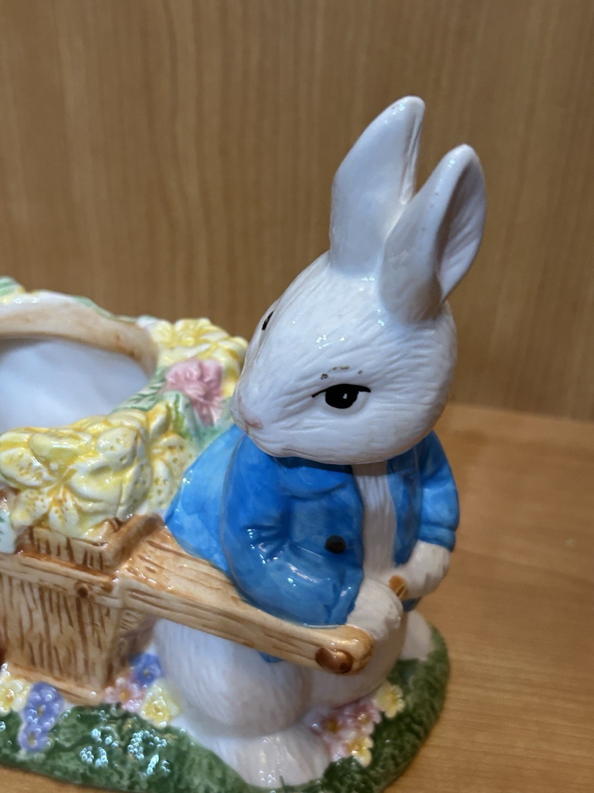 Peter Rabbit Ceramic Planter Rabbit Pulling Flower Cart