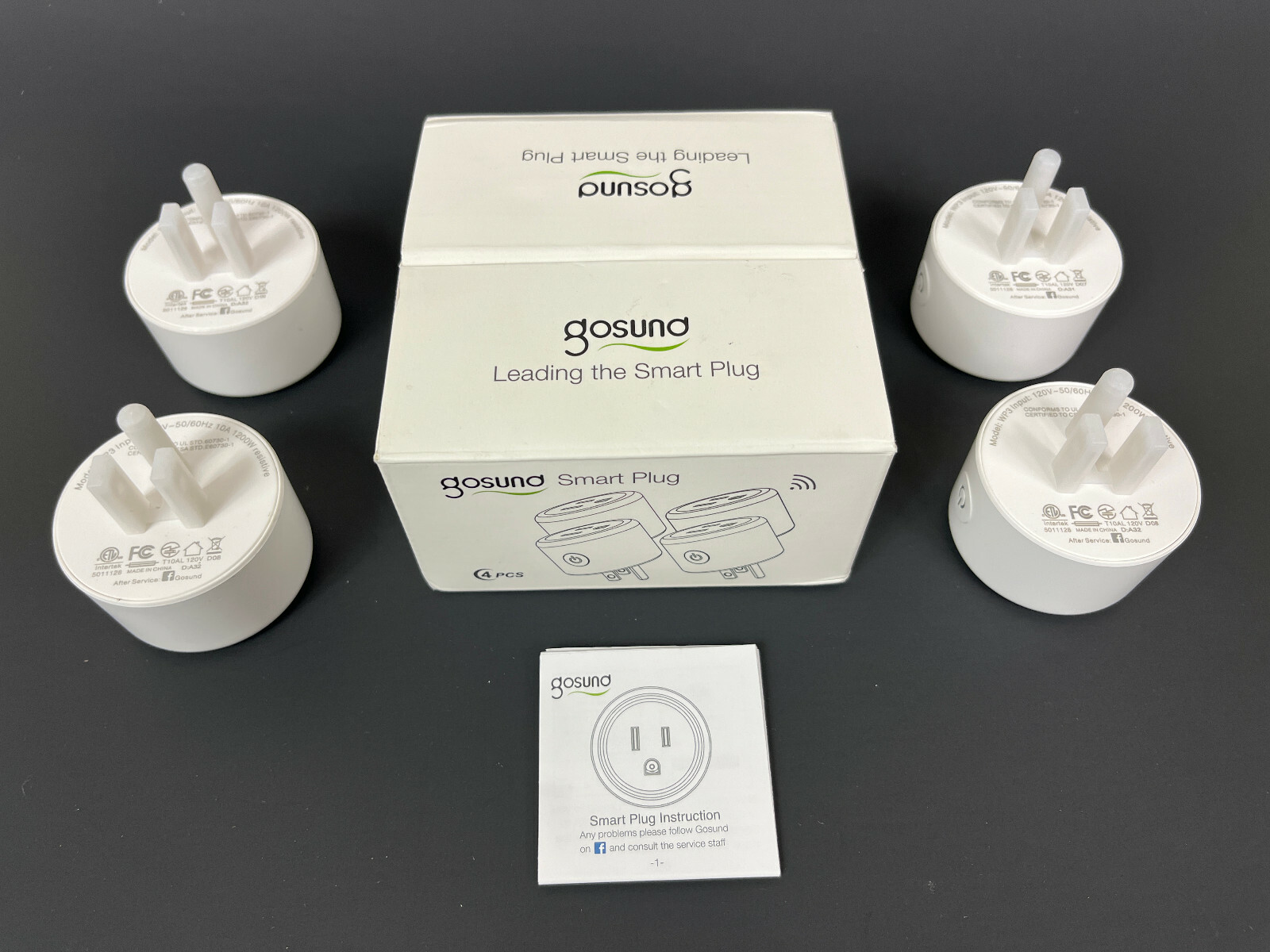 Alexa Smart Plug Google Home IFTTT  Gosund WP3 WiFi 4-Pack 2.4GHz 10A OPEN BOX