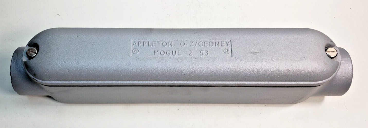 APPLETON O-Z GEDNEY MOGUL 2" 53 THREADED MALLEABLE CONDUIT BODY W/COVER (QTY. 1)