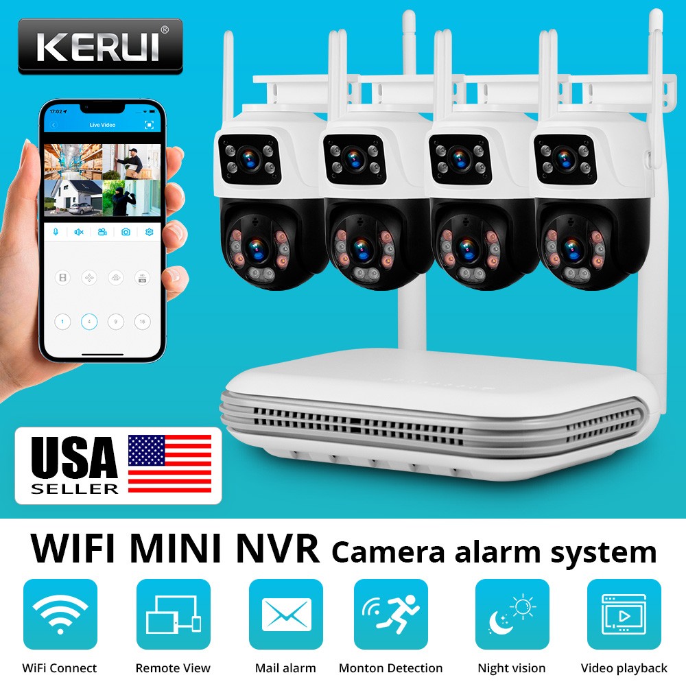 8CH Wireless NVR Kit 6MP Smart IP Cameras H.265+ Night Vision Home Surveillance